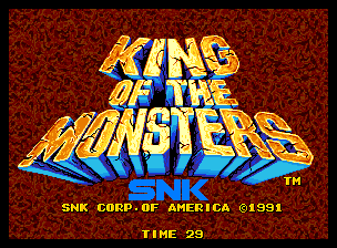 King of the Monsters (Neo Geo) screenshot: Title