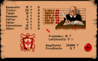 St. Thomas (DOS) screenshot: Overview of the current prices
