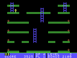 Jumpman Junior (ColecoVision) screenshot: The moving ladders...