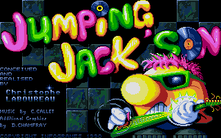 Jumpin' Jackson (Atari ST) screenshot: Title screen.