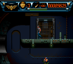 Judge Dredd (SNES) screenshot: An escaped perp