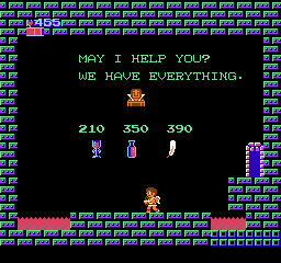 Kid Icarus (NES) screenshot: Hearts are the currency used in Angel-land. Collect them from enemies you have killed.