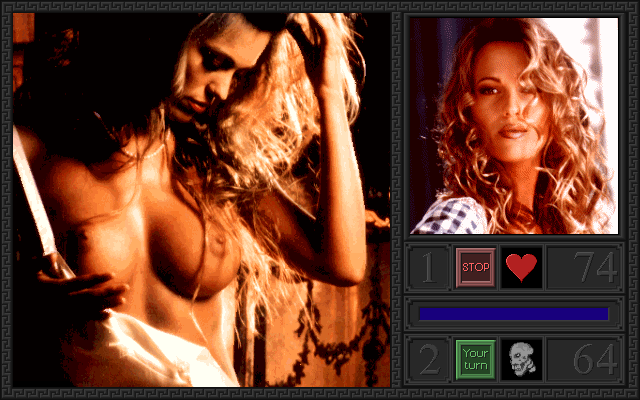 Penthouse Hot Numbers Deluxe (DOS) screenshot: Sam Philips was beaten