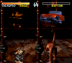 Killer Instinct (SNES) screenshot: With an advanced level of meditation, it's possible to materialize objects and use them to any purpose...