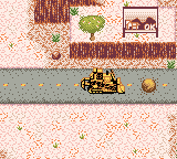 Caterpillar Construction Zone (Game Boy Color) screenshot: Using the D10R track-type tractor