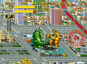 King of the Monsters (Neo Geo) screenshot: Tokyo