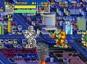 Screenshot of King of the Monsters (Neo Geo, 1991) - MobyGames