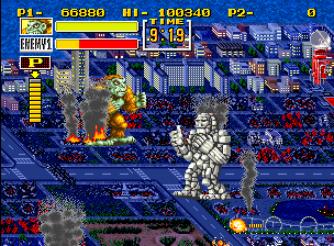 Screenshot of King of the Monsters (Neo Geo, 1991) - MobyGames