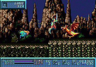 Saint Sword (Genesis) screenshot: Dragon attacks