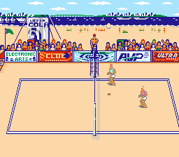 Kings of the Beach (NES) screenshot: The "Spike" training event