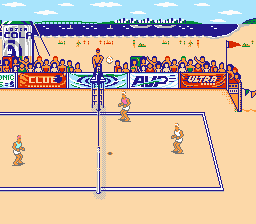 Kings of the Beach (NES) screenshot: The "Set" training event