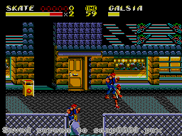 Streets of Rage 2 (SEGA Master System) screenshot: Skate attacks