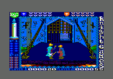 Knight Games (Amstrad CPC) screenshot: Which seems so hopeless and confusing