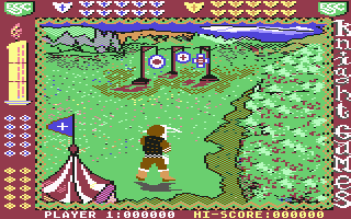 Knight Games (Commodore 64) screenshot: Crossbow