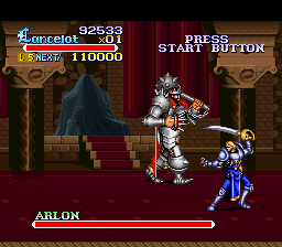 Knights of the Round (SNES) screenshot: The boss known as Arlon