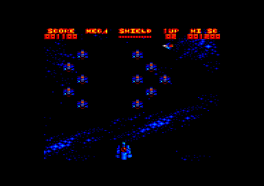 Mega Phoenix (Amstrad CPC) screenshot: Wave 2