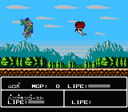 Kōryu Densetsu Villgust Gaiden (NES) screenshot: Active combat
