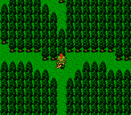 Kōryu Densetsu Villgust Gaiden (NES) screenshot: In a forest dungeon
