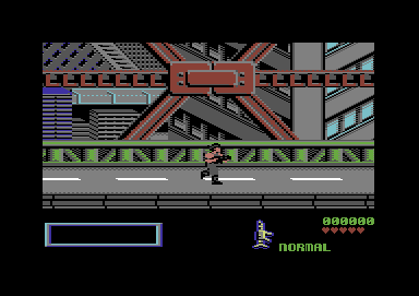 Midnight Resistance (Commodore 64) screenshot: Your mission begins here.