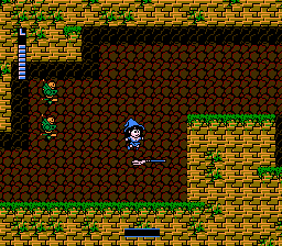 The Krion Conquest (NES) screenshot: Riding the broomstick