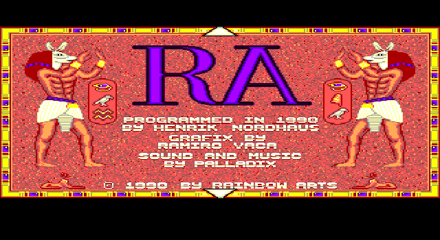 The Curse of Ra (DOS) screenshot: Title Screen (EGA)