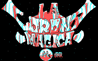 La Corona Mágica (DOS) screenshot: Title screen (CGA)