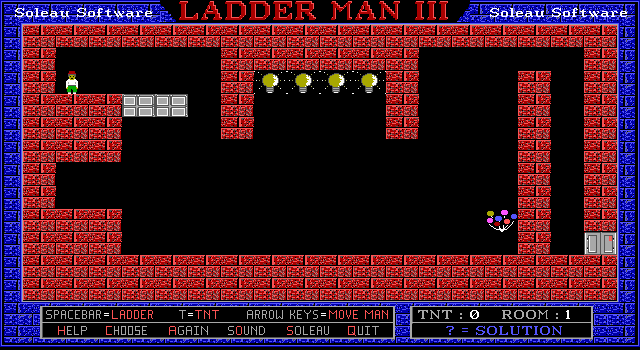 Ladder Man III (DOS) screenshot: First level
