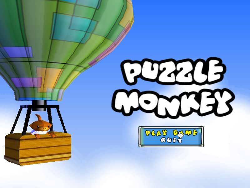 Puzzle Monkey (Windows) screenshot: The title screen