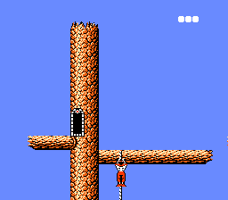 Rygar (NES) screenshot: Climbing up