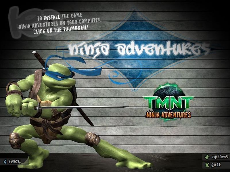 TMNT: Ninja Adventures Activity Centre (Windows) screenshot: The mini-game can be installed