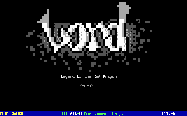 Legend of the Red Dragon (DOS) screenshot: Splash screen