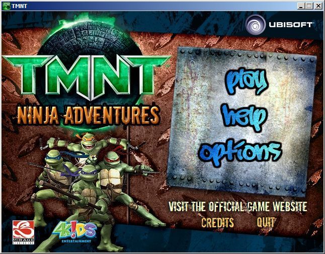 TMNT: Ninja Adventures Activity Centre (Windows) screenshot: The mini-game menu screen