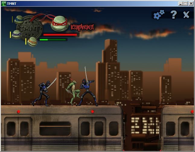 TMNT: Ninja Adventures Activity Centre (Windows) screenshot: Eventually baddies start appearing from thin air