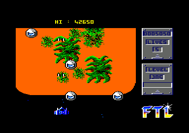 Lightforce (Amstrad CPC) screenshot: Playing in level 2