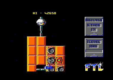 Lightforce (Amstrad CPC) screenshot: Fighting in level 3