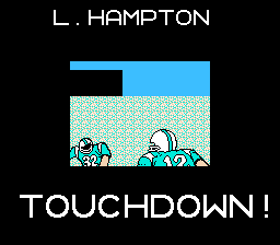 Tecmo Bowl (NES) screenshot: Touchdown!