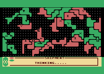 Lords of Conquest (Atari 8-bit) screenshot: After the land grab