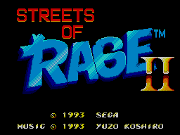 Streets of Rage 2 (SEGA Master System) screenshot: Title Screen