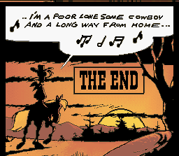 Lucky Luke (SNES) screenshot: The End