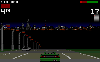 Lotus: The Ultimate Challenge (DOS) screenshot: Night Course.
