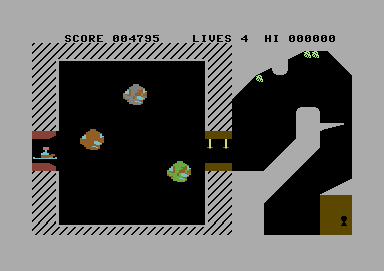 Magic Carpet (Commodore 64) screenshot: The first cave