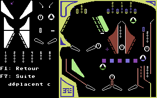 Macadam Bumper (Commodore 64) screenshot: Designing a table