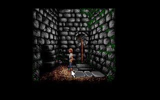Lure of the Temptress (DOS) screenshot: That ride through the sewer tunnel was better than Disneyland!