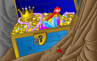 The Manhole: New and Enhanced (DOS) screenshot: Treasure chest
