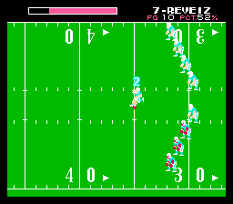 Tecmo Bowl (NES) screenshot: Kick off
