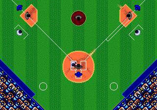 Tommy Lasorda Baseball (Genesis) screenshot: Up at bat