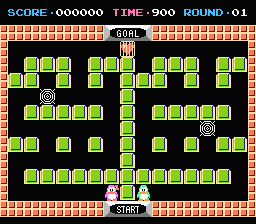 Binary Land (NES) screenshot: First level is quite simple