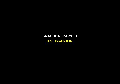 Dracula (Amstrad CPC) screenshot: This message displays before each chapter, changing the chapter number, of course.