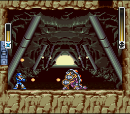 Mega Man X (SNES) screenshot: Armored Armadillo