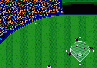 Tommy Lasorda Baseball (Genesis) screenshot: Off the wall